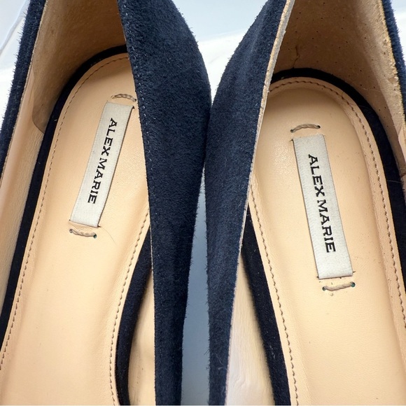 Alex Marie Noelli Women's Blue Suede Pointed Toe Pumps Size 10M Comfy Dressy - Picture 6 of 11
